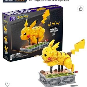 Mega Pokémon Motion Pikachu Construction Set Building Toys NWT